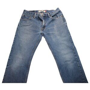 Levis Womens 505 Straight Fit Blue Jeans Size 31x30 Classic Mid Rise Denim Pants